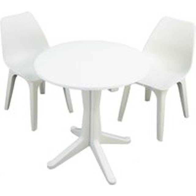 Levante 2 Seater White Bistro Set with Eolo Chairs