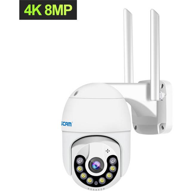 (EU Plug) 8MP Pan/Tilt AI Humanoid Detection Auto Tracking Cloud Storage Waterproof WiFi IP Camera Two Way Audio Night Vision ICSEE APP