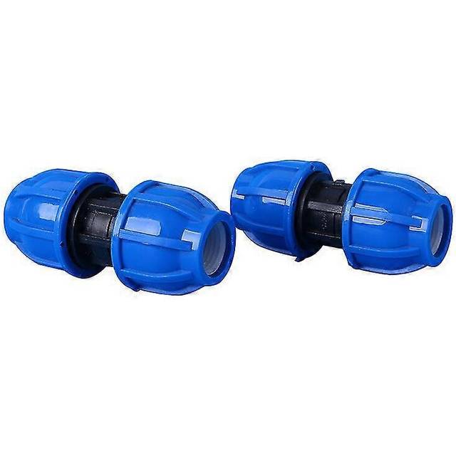 (As show, One size) 2pcs pe plastic straight connector 32mm to 32mm water pipe adapter straight fitting