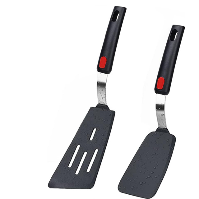 Silicone Spatula Set of 2, 600F Heat Resistant Cooking Spatulas for Nonstick Cookware, Kitchen Utensils Use