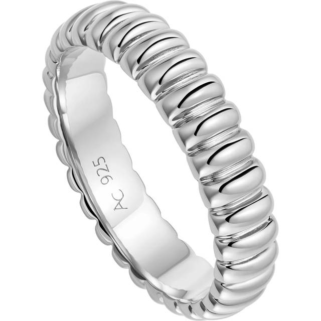 Astley Clarke Ridged Band Ring, Silver