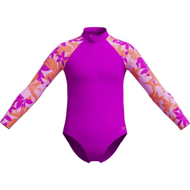 Girls' Long Sleeve Swimsuit Pink