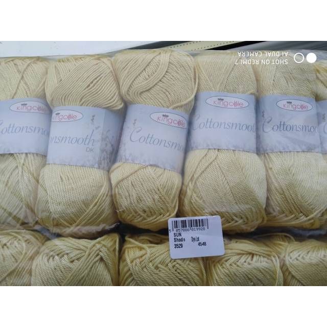 King cole giza cotton sorbet 4ply wool yarn 50g - candy