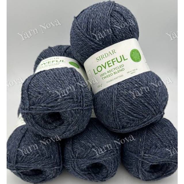 Sirdar Loveful Recycled Tweed Blend Yarn Pool 202 100g - Blue
