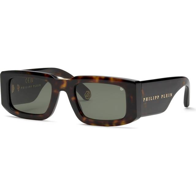 Philipp Plein Man SPP149V PLEIN MASTER  722 Sunglasses Acetate Havana Green Squared Normal