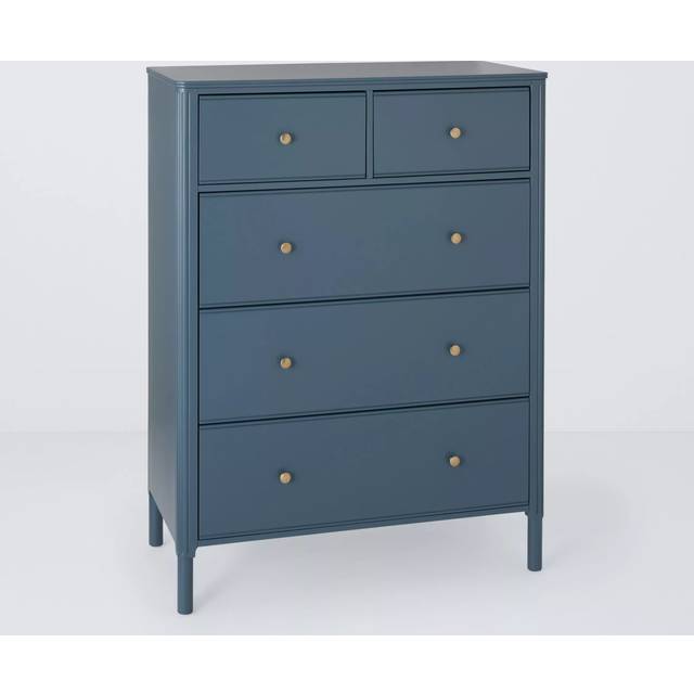 John Lewis Pillar 5 Drawer Chest, Blue