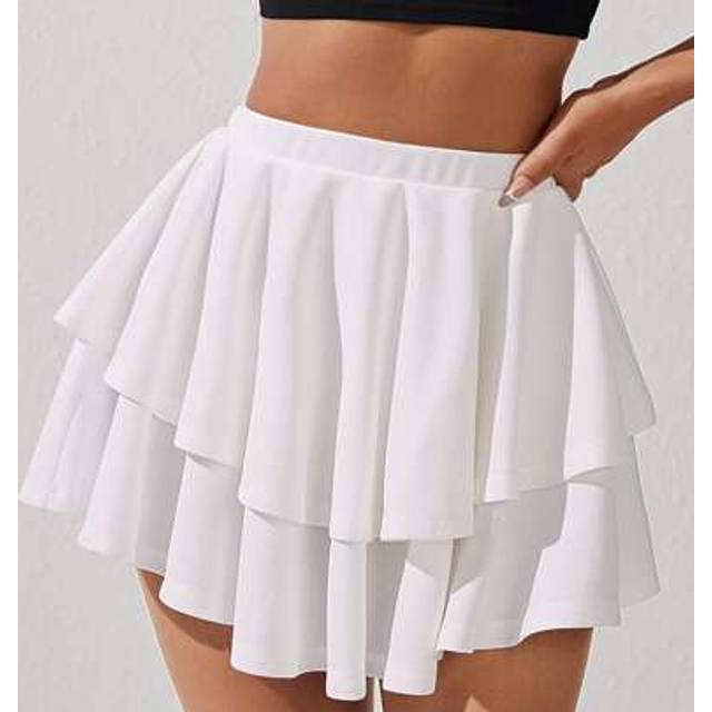 SHEIN High Waist Layered Hem Ruffle Skirt
