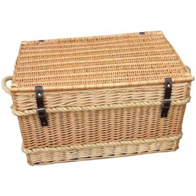 Wicker Rope Handled Trunk 66cm Empty Picnic Basket - Brown - One Size