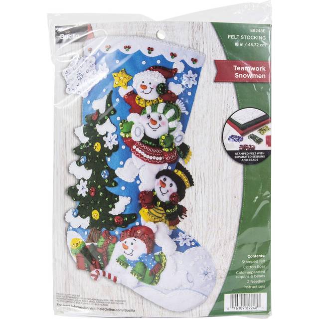 Bucilla Felt Stocking KIT  Teamwork Santa