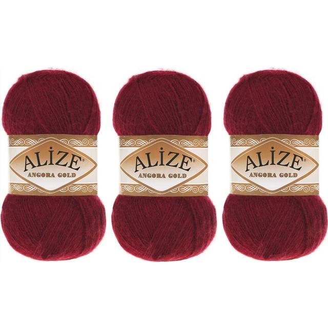 Alize Angora Gold Yarn 20% Wool 80% Acrylic Lot of 3skn 300gr 1805yds Thread Crochet Hand Knitting Turkish Yarn (57)