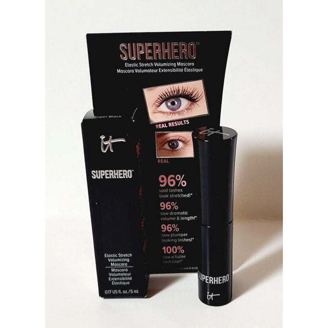 It cosmetics superhero elastic stretch volumizing + lengthening mascara 5ml.