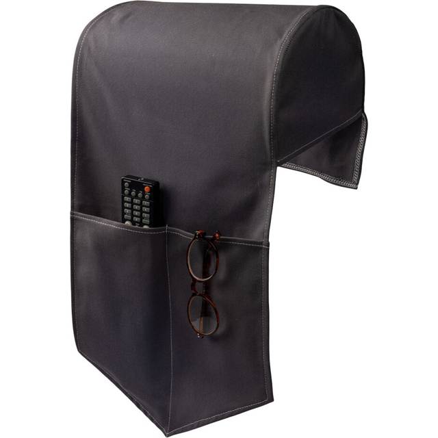 (Gunmetal, Left Facing Sofa Tidy Arm Cap) Half Panama Cotton Antimacassar Sofa Furniture Cover