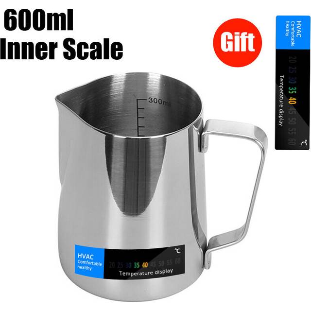 (a-350ml Scale) 150-1000ml Stainless Steel Milk Jug Frothing Pitcher Latte Espresso Coffee Jug Barista Craft Cappuccino Milk frother Cream Cup