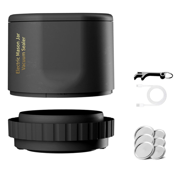 Electric Jar Vacuum Sealer Kit for Wide and Regular Mouth Jars, Sealing Lids Canning Jars