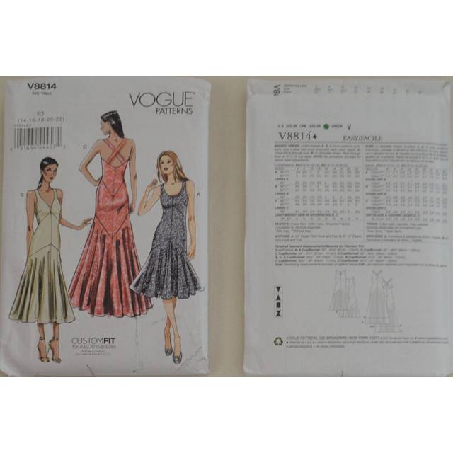 V8814 Size E5 14-16-18-20-22 Misses' Dress