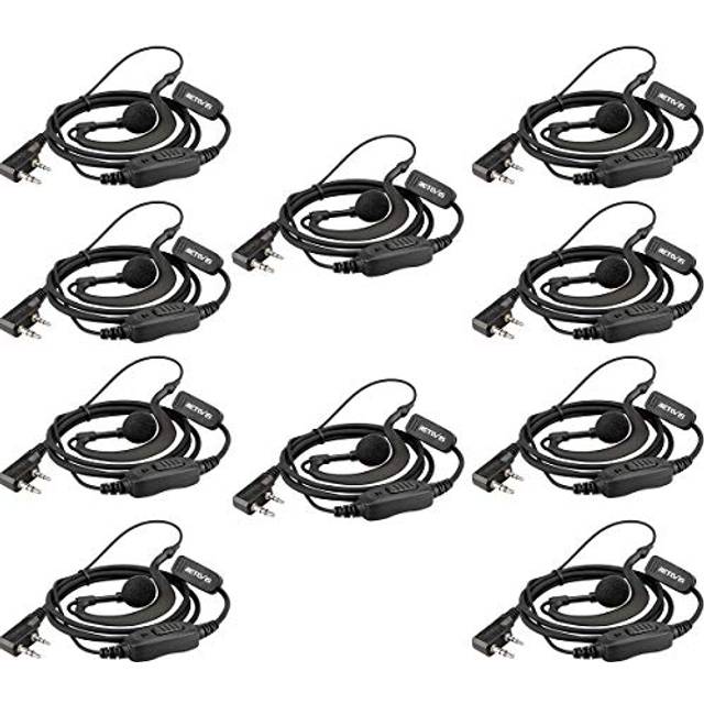 Two Way Radio Earpiece Radio Headset 2 Pin C-Type Compatible with RT24 RT27 RT28 RT618 RT622 H777 eSynic BF88E BF888S Kenwood Proster Radioddity