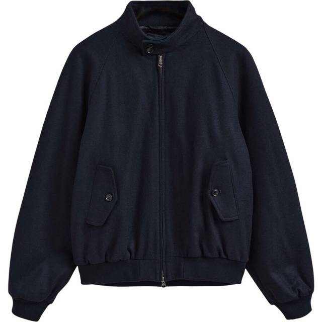 Gant Mens Wool Harrington Jacket in Blue - Size Small