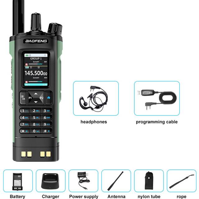 (Coding Cable) New UV-32 Walkie Talkie GPS 10W Bluetooth APP Programming Multi Band Wireless Copy Frequency Type-C