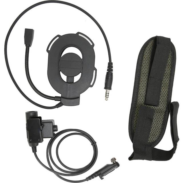 HD01 Military Unilateral Headset High Strength Walkie Talkie Headset for Hytera PD600 PD602 PD605 brown