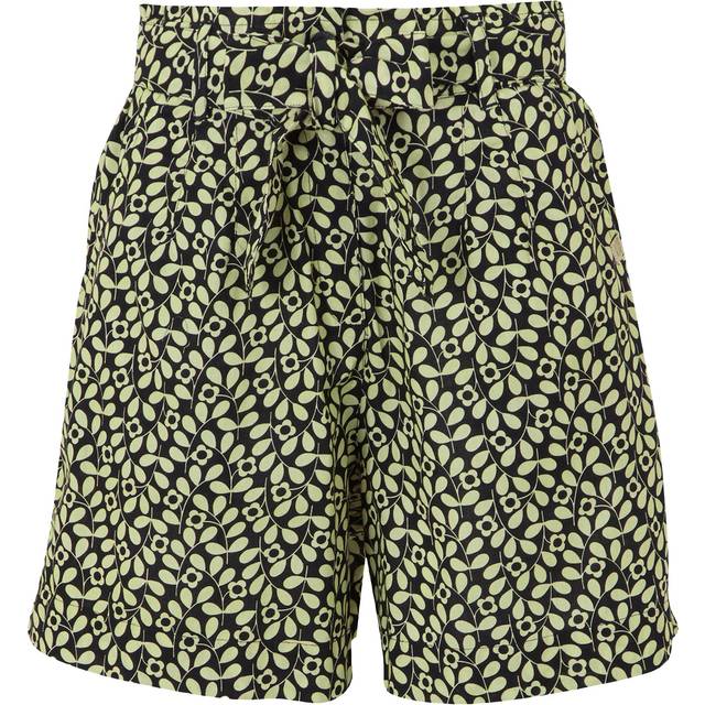 Womens/Ladies Orla Kiely II Jasmine Flower Summer Shorts Black (16)