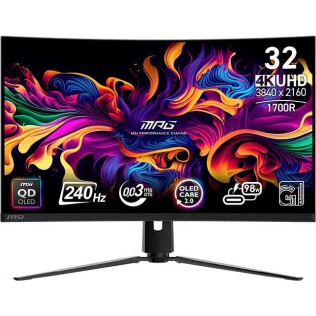 Skärm - MSI - MPG 321CURX - QD-OLED - 31.5' - 4K Ultra HD