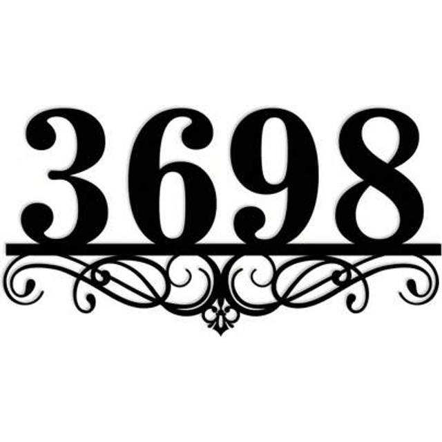 SHEIN Custom Door Number For Outdoor, Address Number For House, Metal House Address Sign, Personalized Door Number Sign, Modern Metal Number Plaque, Font, N