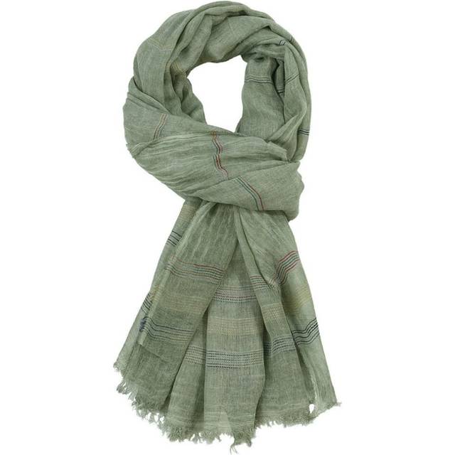 Soft Striped Men's Scarves Cotton Linen Yarn-dyed Long Shawl Bufanda
