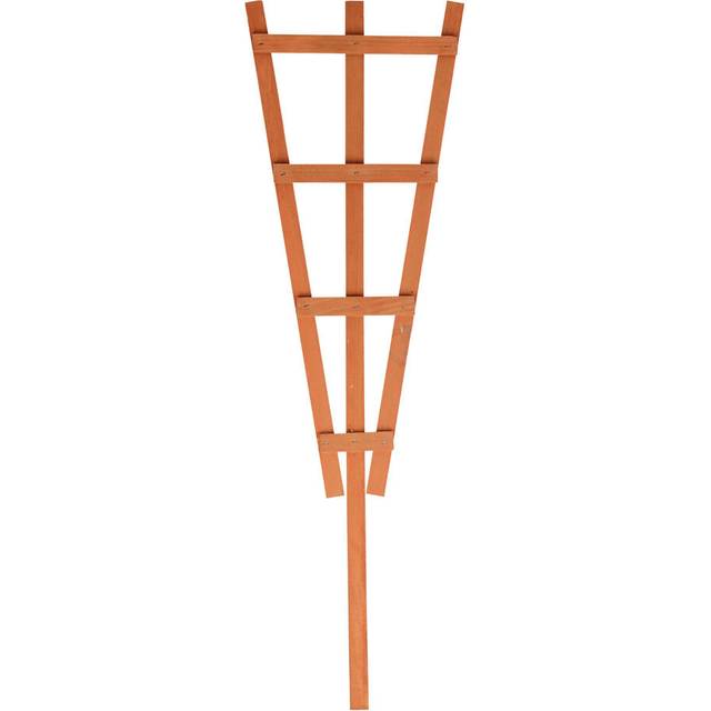 Natural Wooden Potted Climbing Garden Plants Trellis Plant Support Frame Balcony - Brown (70cm H X 22cm W X 0.5cm D)