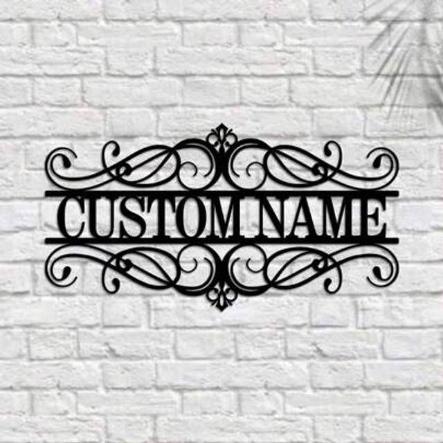 SHEIN 1pc Custom Metal House Number Sign - Personalized Address Plaque For Outdoor Use,Custom Name And Digital Signage Plaques,Reusable & Detachable, Perfec