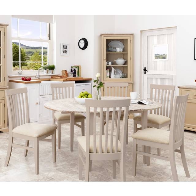 Chatham Extendable Dining Set with 6 Chairs - Truffle