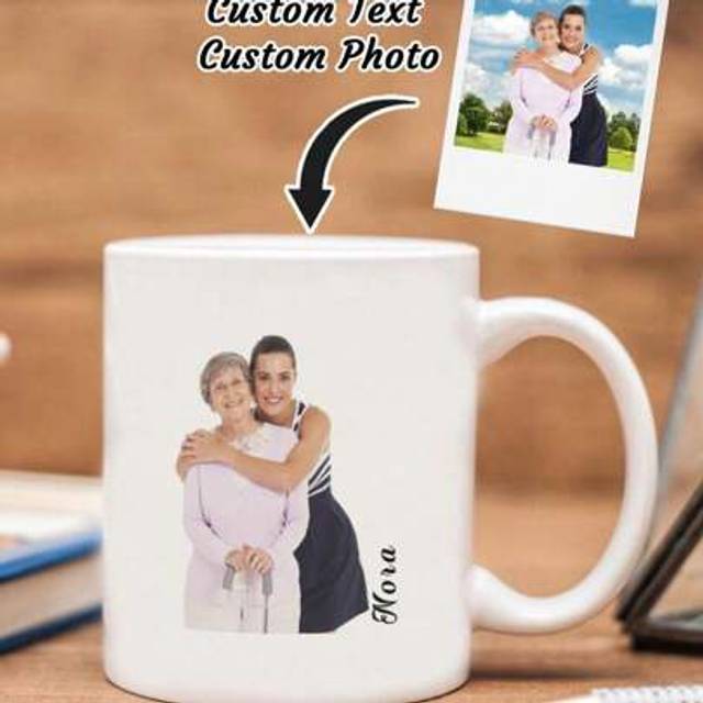 1 st. anpassad fotomugg för mamma, personlig fotokaffemugg, anpassad textmugg, anpassad mugg med text och foto, anpassad mammapresent till henne, pers - Färgrik (8,1*8,1*9,5 cm)