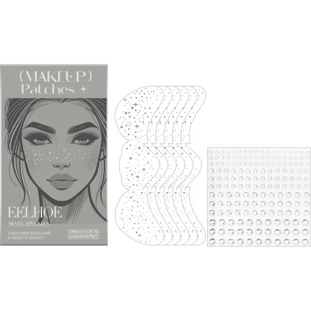 EELHOE Glitter Freckle Tattoo Stickers - Waterproof, Long-Lasting Makeup