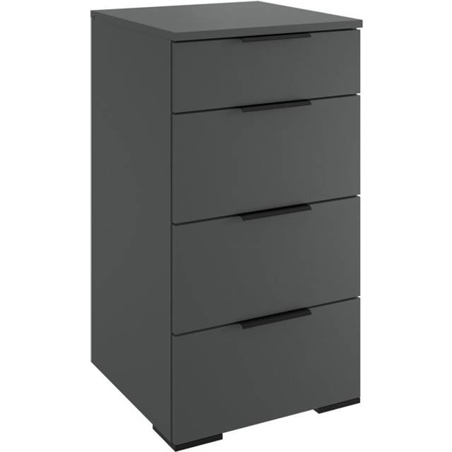 Mochnick Goodine 4 Drawer Bedside Table - Black (73cm H X 41cm W X 41cm D)