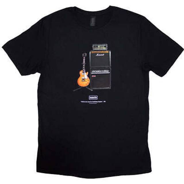 (XL, Black) Oasis Definitely Maybe Guitar T Shirt