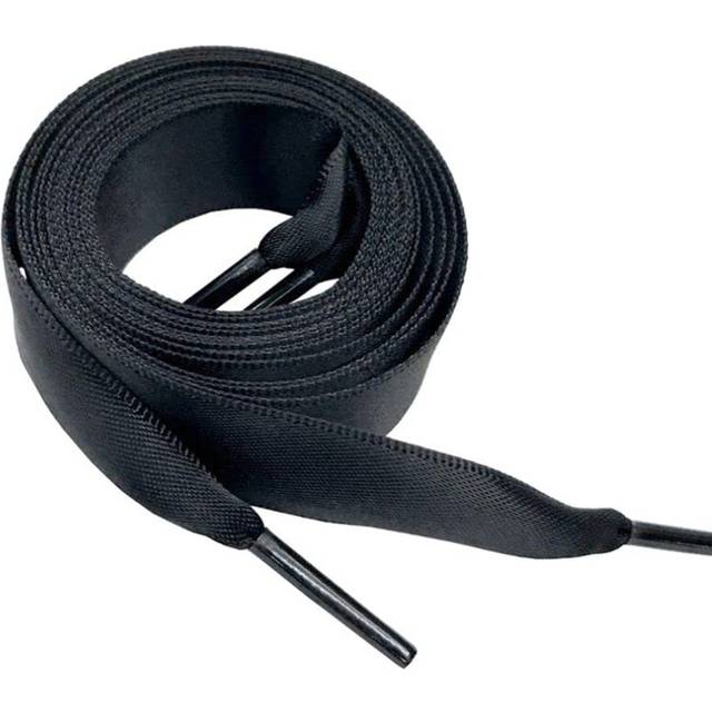 Goodlace Flat Shoelaces Silk Ribbon Shoe Laces f. Sneaker Sport Shoes Fantastic 2cm Wide Black