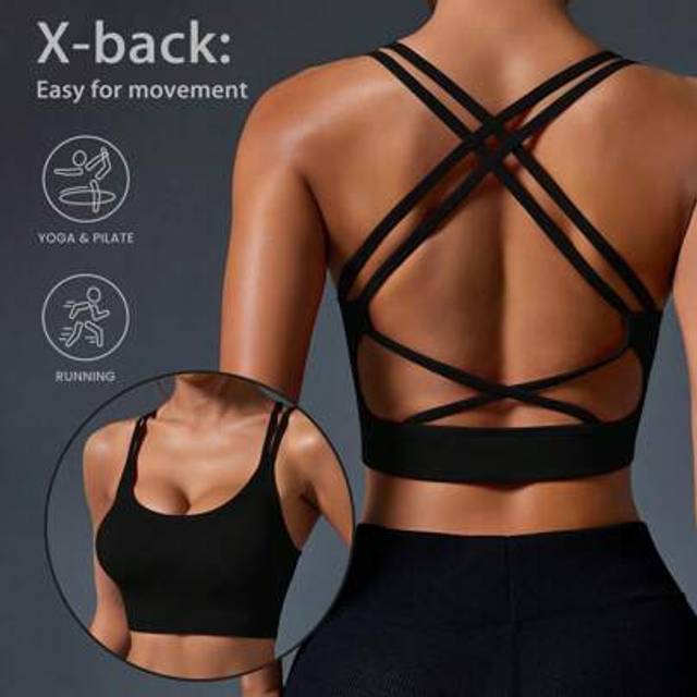 SHEIN Seamless Crossover Strap Sports Camisole For Women For Chinese New Year