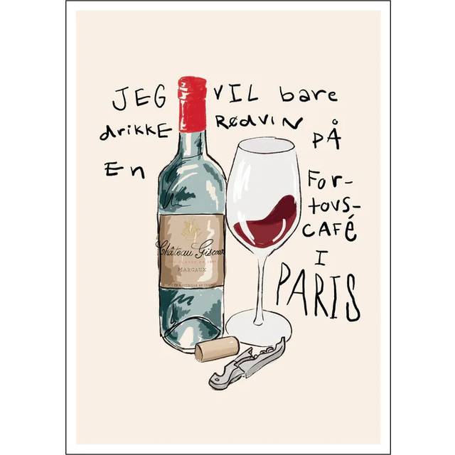 Poster & Frame - Vin à Paris - Affisch - Gustav Lautrup - A3