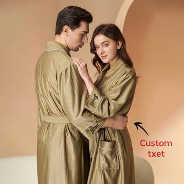 SHEIN 1pc Personalized Women&#39;s Bathrobe Kimono Long Robes Lightweight Soft Sleepwear V-Neck Casual Ladies Thin Loungewear Robes With Belt,Men&#39;s Lightweight