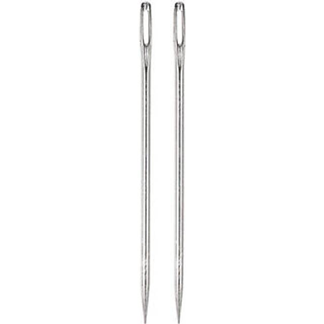 2pcs 4 Inch Upholstery Needles Stainless Steel Large Eye Stitching Needles