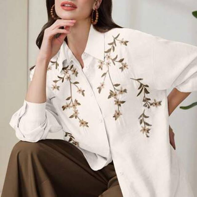Mulvari Women&#39;s Long Sleeve Shirt, Fashionable For Summer