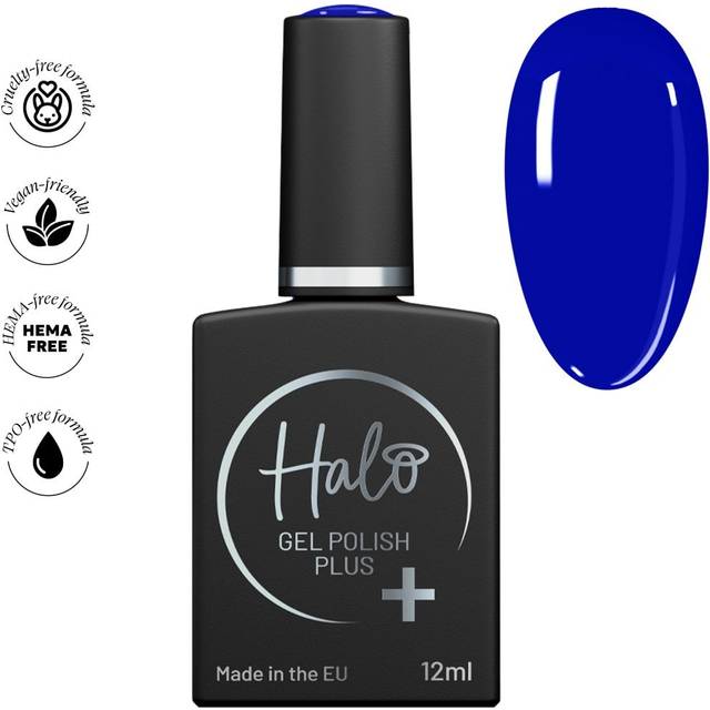 Halo TPO-Free &amp; Hema-Free Gel Polish Plus - Electric Blue 12ml (HP