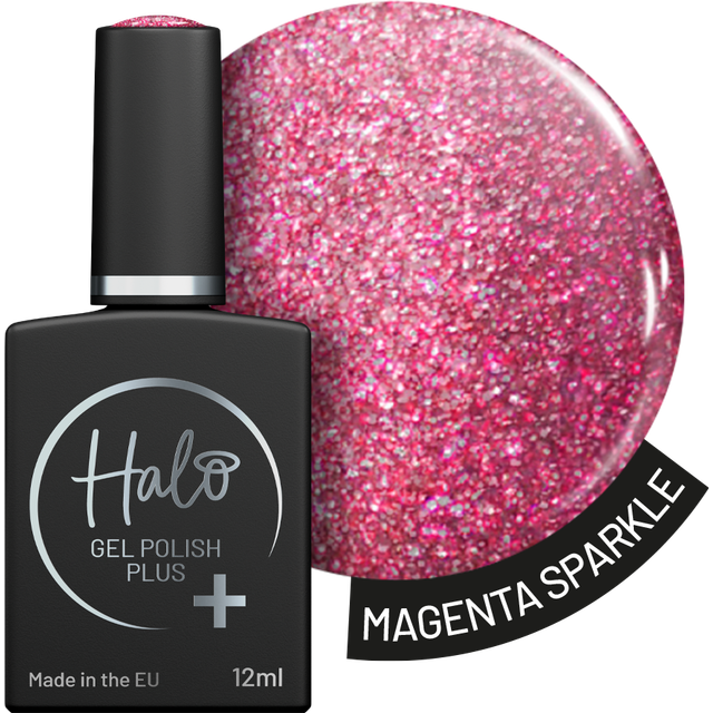 Halo Gel Polish Plus Magenta Sparkle 12ml