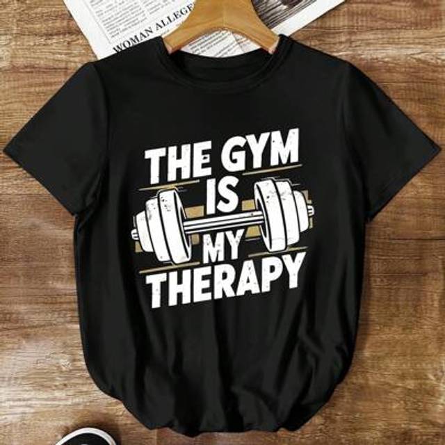 SHEIN Sports Season Digitally Printed Front Women Short Sleeve T-Shirt, Comfortable Casual Versatile Streetwear