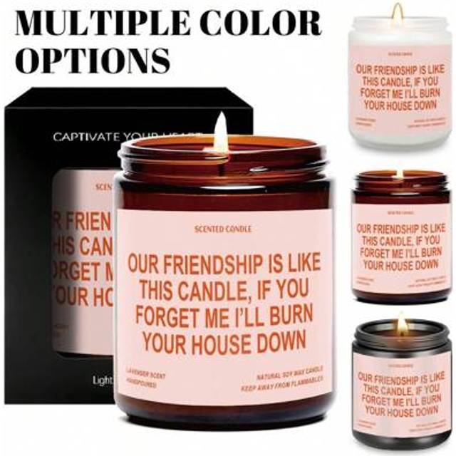 SHEIN Unique Friendship Scented Candle Gifts For Women Best Friends Work Bestie BFF, Cheer Up Funny Sassy Friendship Appreciation Gift For Her Soul Sister O