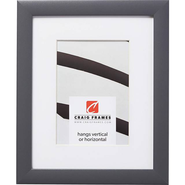 Craig Frames 23247635 8 x 12 Inch Grey Picture Frame Matted to Display a 5 x 7 Inch Photo