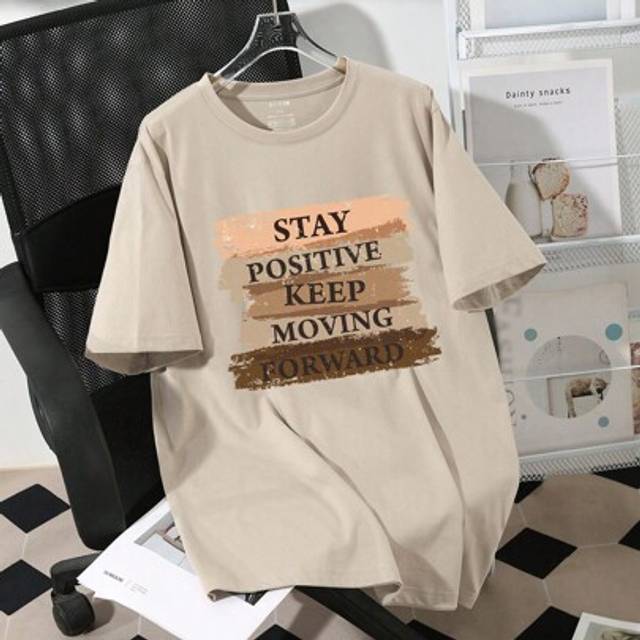 INAWLY Plus Size Casual Minimalist Slogan Printed Short Sleeve T-Shirt Graphic Tees Women Tops, For Summer