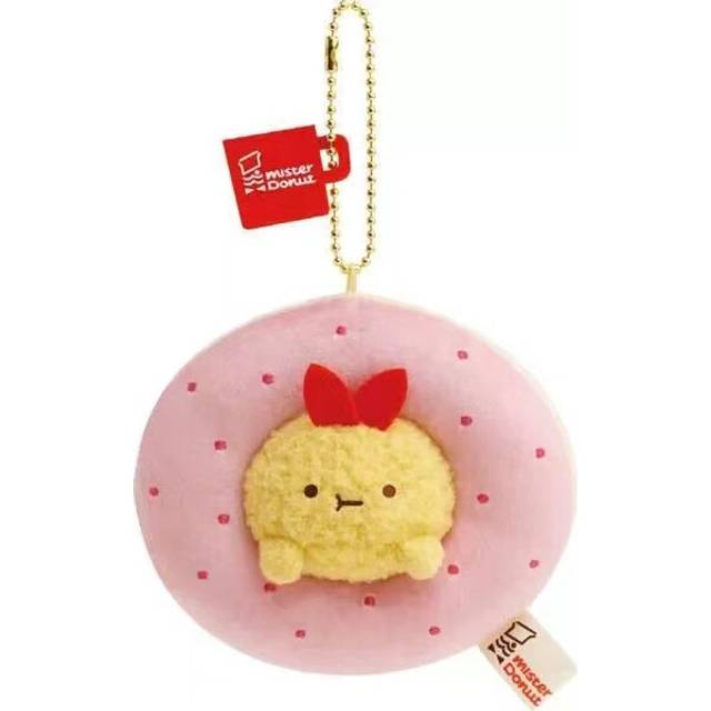 (Shrimp Donut) Unique Japanese Plush Keychain With Adorable Cat And Shrimp Donut Designs