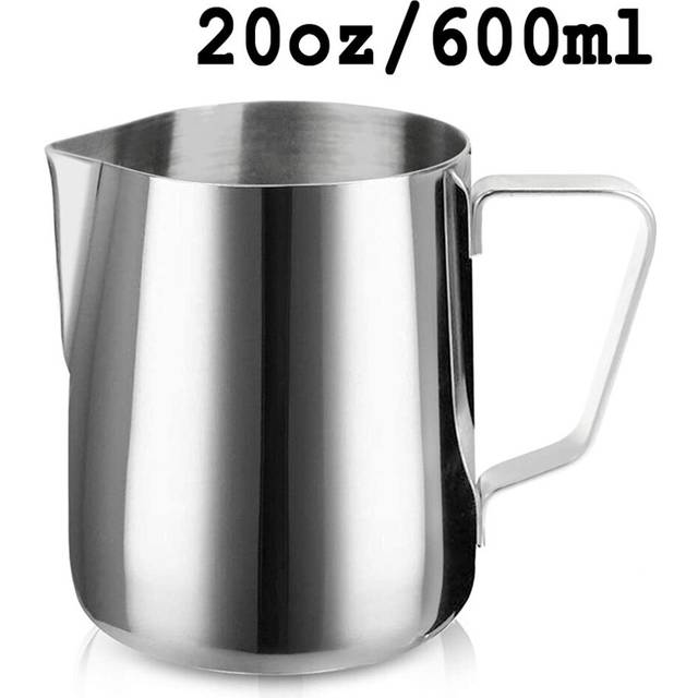 (a-600ml) Coffee Latte Milk Frothing Jug Milk Frother Pitcher Stainless Steel Jug Espresso Barista Pitcher Milk Pot Coffee Accessories