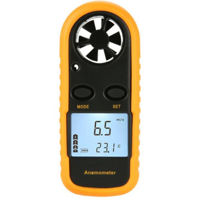 Mini LCD Digital Anemometer Wind Speed Air Velocity Temperature Measuring GM816