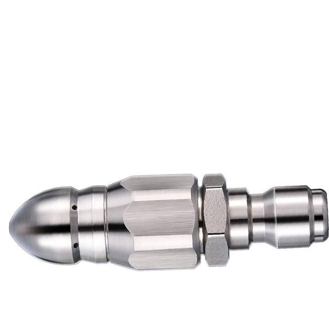 1/4 Inch Quick Coupling, Pressure Washer Sewer Jet Nozzle, Stainless Steel, Durable Design Sewer Jet Nozzle
